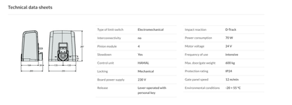 BFT sliding Gate 600kg