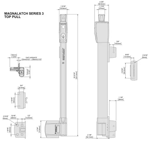 Magnalatch Child Safe Lock For Gate- SERIES 3 TOP PULL -Made in Australia AL BAB AL THAKI AUTOMATIC DOORS TR LLC